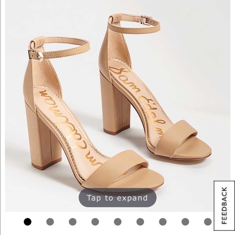 Sam Edelman nude block heels